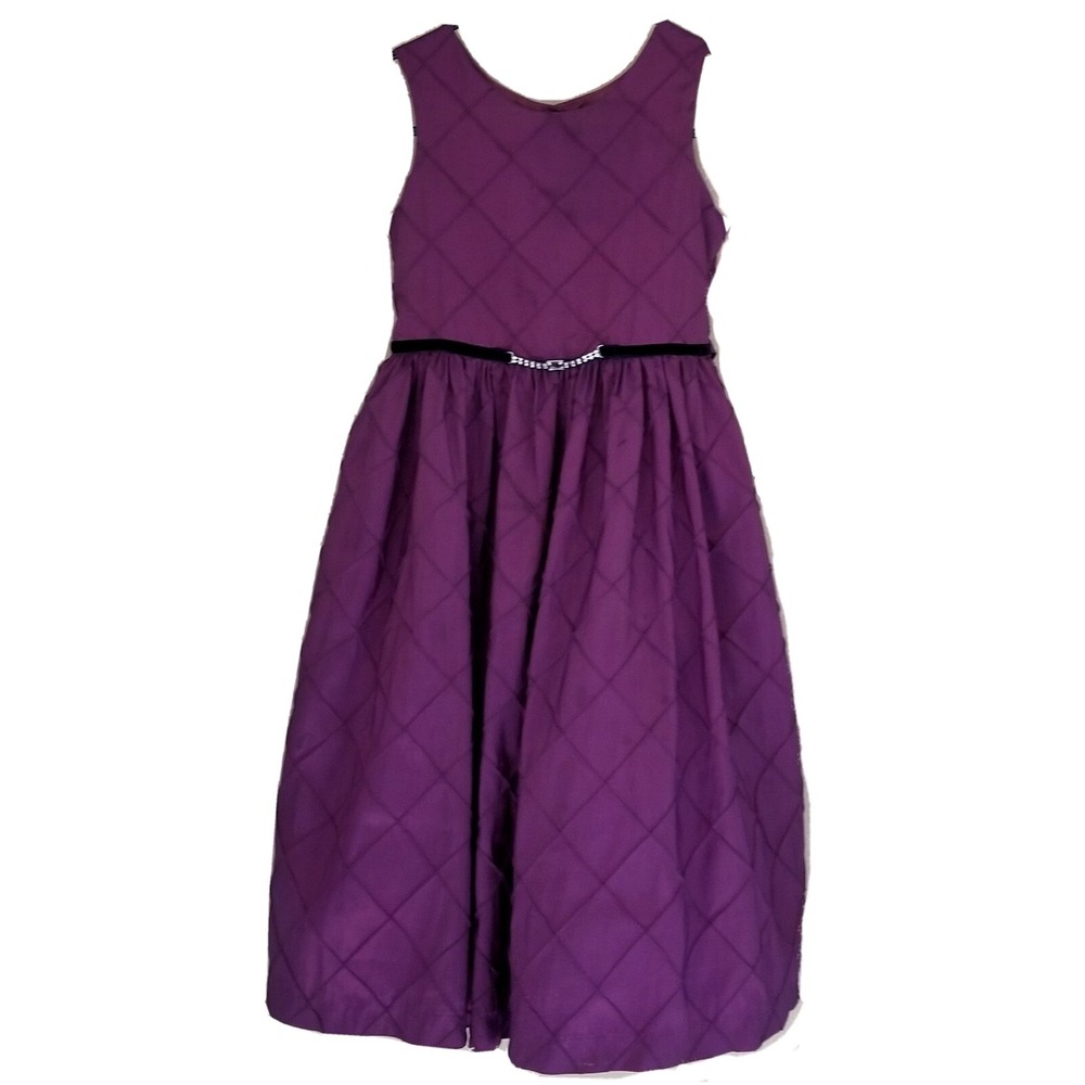 PERFECTLY DRESSED Sleeveless Button Closure Fitted Flare Lined Bottom Dress Sz 7